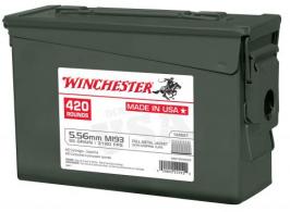 Winchester Ammo USA 5.56x45mm NATO 55 gr Full Metal Jacket (FMJ) 420 Bx/ 2 Cs - WM193420CS