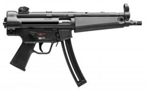 Heckler & Koch H&K MP5 .22 LR 8.50" 10+1 No Stock (Sling Mount) Overall Black Polymer Grip with Adjustable Rear Sight Right Hand - 81000471