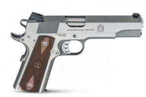 Springfield Armory 1911 Garrison .45 ACP 5" 7+1 Stainless Steel Frame & Slide Thin-Line Wood with Double-Diamond Pattern - PX9420S