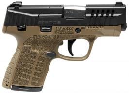 Savage Stance MC9MS Pistol 9mm 3.2 in. Flat Dark Earth Night Sights 7+1/8+1 rd. - 67006