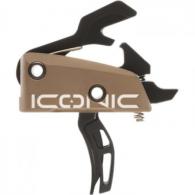 Rise Armament Iconic Two-Stage Curved Trigger with 2 lbs Draw Weight & Flat Dark Earth Finish for AR-15, AR-10 - T22FDE