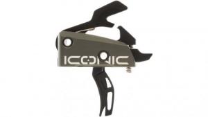 Rise Armament Iconic Two-Stage Curved Trigger with 2 lbs Draw Weight & Green Finish for AR-15, AR-10 - T22GRN