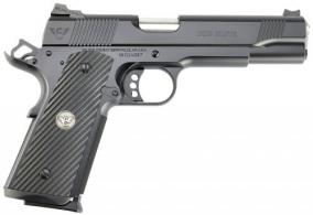 Wilson Combat 1911 CQB Elite 45 ACP 5" 8+1 Overall Stainless Steel with Black G10 Starburst Grip Ambi Thumb Safety - CQBEFS45A