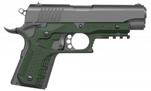 Recover Tactical Grip & Rail System Green Polymer Picatinny for Compact 1911 - CC3C-03