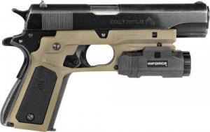 Recover Tactical Frame Grip Tan Polymer Frame with Interchangeable Black & Tan Panels for Standard Frame 1911 - CC3P-0201