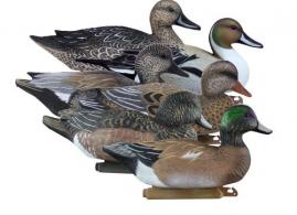 Higdon Outdoors Battleship Puddle Pack Gadwail/Pintail/Wigeon Species Multi Color Foam Filled 6 Pack - 16993