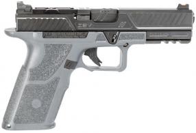 ZEV OZ9 Combat 9mm Luger 4.49" 17+1 (2) Combat Gray Frame Black Steel Slide with Optics Cut Aggressive Textured Co - OZ9-STD-COM-G