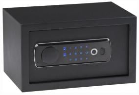Bulldog Duo Digital Keypad/Biometric/Key Entry Black Powder Coat Steel Holds 1 Handgun LED Keypad - BD5010