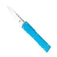 CobraTec Knives Gentlemen's 2.80" OTF Drop Point Plain 154CM SS Blade Blue Anodized Aluminum Handle - GENTBLUCM154DNS