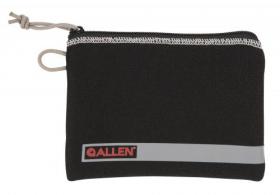 Allen Pistol Pouch made of Black Polyester with Lockable Zippers, ID Label & Fleece Lining Holds Compact Size Handgun 5" L  - 3626
