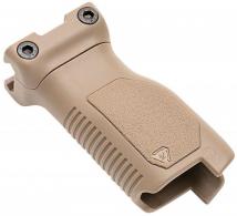 Strike Industries Angled Vertical Grip Long Flat Dark Earth Polymer with Cable Management Storage for Picatin - AR-CMAG-RAIL-L-FDE