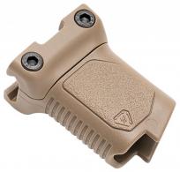 Strike Industries Angled Vertical Grip Short Flat Dark Earth Polymer with Cable Management Storage for Picati - AR-CMAG-RAIL-S-FDE