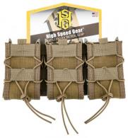 High Speed Gear Triple TACO Shingle Mag Pouch Coyote Brown Nylon w/Polymer Divider Holds 3 Rifle Mags - 45TA00CB