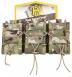 High Speed Gear Triple TACO Shingle Mag Pouch MultiCam Nylon w/Polymer Divider Holds 3 Rifle Mags - 45TA00MC