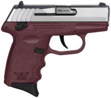 SCCY Industries CPX-4 380 ACP 2.96" 10+1 Crimson Red Frame, Serrated Stainless Steel Slide - CPX4TTCRG3
