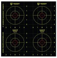 Triumph Systems Round Seeker Reactive Target Self-Adhesive Paper Black/Yellow 4" Bullseye Includes Pasters 10 Pk. - 090021002