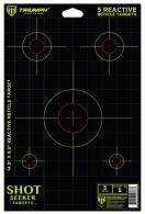 Triumph Systems Round Seeker Reactive Target Self-Adhesive Paper Black/Red/Yellow 5 Reticle Includes Pasters 5 Pack - 090042000