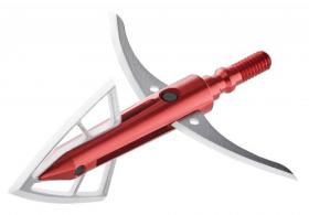 Bloodsport Gravedigger Extreme Hybrid Mechanical Cut-On-Contact Tip Stainless Steel Blades Red 100 gr 3 Broadheads - BLS-10821