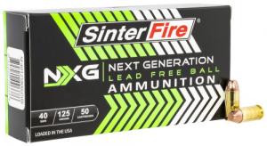 SinterFire Inc SF40125NXG Next Generation (NXG) 40 S&W 125 gr Lead Free Ball 50 Bx/20 Cs - 1161