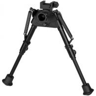 Harris Bipods SB RP Made of Steel/Aluminum with Black Anodized Finish, 6-9" Vertical Adjustment, Rubber Feet, Picatinny Ra - S-BRP
