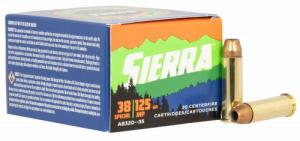 Sierra A832035 Outdoor Master 38 Special 125 gr Jacket Hollow Point Sport Master 20 Per Box - 208