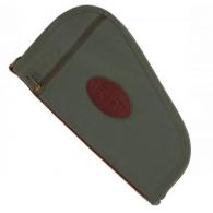 Boyt Harness PP41OD Heart-Shaped Pistol Case made of Waxed Canvas with OD Green Finish, Quilted Flannel Lining - 300