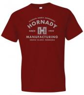 Hornady Gear 31422 Manufacturing MFG Cardinal, Cotton/Polyester/Rayon, Short Sleeve Semi-Fitted, Medium - 1188