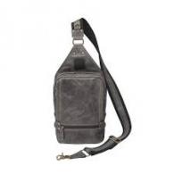 Gun Tote'n Mamas/Kingport GTMCZY108GREY Sling Backpack Gray Leather Includes Standard Holster - 1192