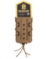 High Speed Gear X2R Taco V2 Mag Pouch Double, Coyote Brown Polymer, Belt Clip/MOLLE U-Mount, Compatible w/ AR/AK Rifle - 162R01CB
