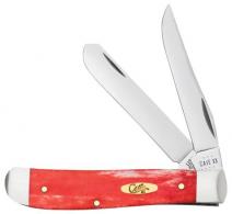 Case Dark Red Bone Trapper Mini Folding Knife - 10761