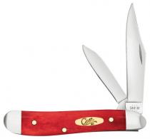 Case Dark Red Bone Peanut Folding Knife - 10763