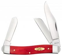 Case Dark Red Bone Stockman Knife Pinched Bolsters - 10764