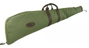 Boyt Harness GCRFUS48 Canvas Rifle Case 48" Green Waxed Canvas with Tanned Leather Accents, Quilted Flannel Lining - 300