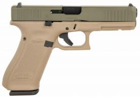 Glock G17 Gen5 Full Size, 9mm Luger, 4.49" Barrel, OD Green Slide, Flat Dark Earth Frame w/Picatinny Rail, 10 rounds