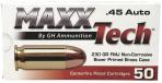 MaxxTech Brass Pistol 45 ACP 230 gr Full Metal Jacket 50 Per Box - 624