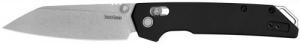 Kershaw Iridium 3.40" Folding Reverse Tanto Plain Stonewashed D2 Steel Blade, Black Anodized Aluminum Handle - 2038R