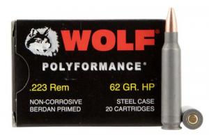 Wolf .223 Remington 62 Grain Jacketed Hollow Point - CASE - 22362HP