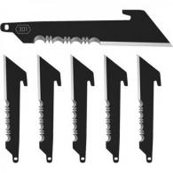 Outdoor Edge 3.0" Utility Blade W/Serrations Blade Pack (Black, 6 Blades) - RRUS30K6C