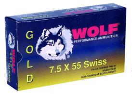 Wolf 7.5X55 Swiss 174 Grain Full Metal Jacket - G75SFMJ1