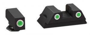 AmeriGlo Classic 3 Dot Night Sight For Glock 42/43 Tritium/Paint Green w/Whit - GL430