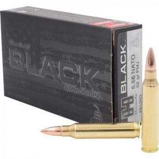 Hornady Black Full Metal Jacket 5.56 NATO Ammo 20 Round Box - 81263