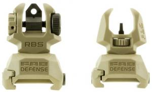 Mako FRBST Flip Up Backup Sight Set AR-15/M4/M16 Picatinny Rail Polymer FDE - 542