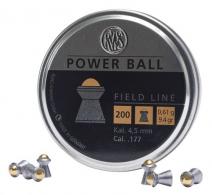 RWS/Umarex Power Ball .177 Pellet Steel/Lead Domed Pellet 200 Per Tin - 2317414