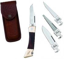 Case Folding Knife w/Four Interchangeable Blades & Rosewood - 174