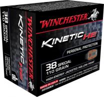 Winchester Ammo Kinetic High Energy 38 Special 110GR Jacketed Hollow Po - HE38JHP