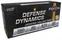 Main product image for Fiocchi Shooting Dynamics Jacketed Hollow Point 380 ACP Ammo 50 Round Box