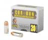Cor-Bon Self Defense Jacketed Hollow Point 9mm+ Ammo 20 Round Box - SD09125/20