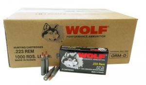 Wolf .223 Remington  55 Grain FMJ (1000 Round Case) - GM193-Case