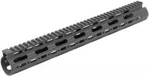 UTG Pro MTU019SS Pro Slim Rail Handguard Free-Floating 15" L Aluminum Material with Black Anodized Finish, KeyMod Slots & Picati - MTU019SS