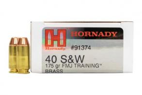 Hornady .40 S&W 175gr FMJ Training Brass 50ct - 91374LE